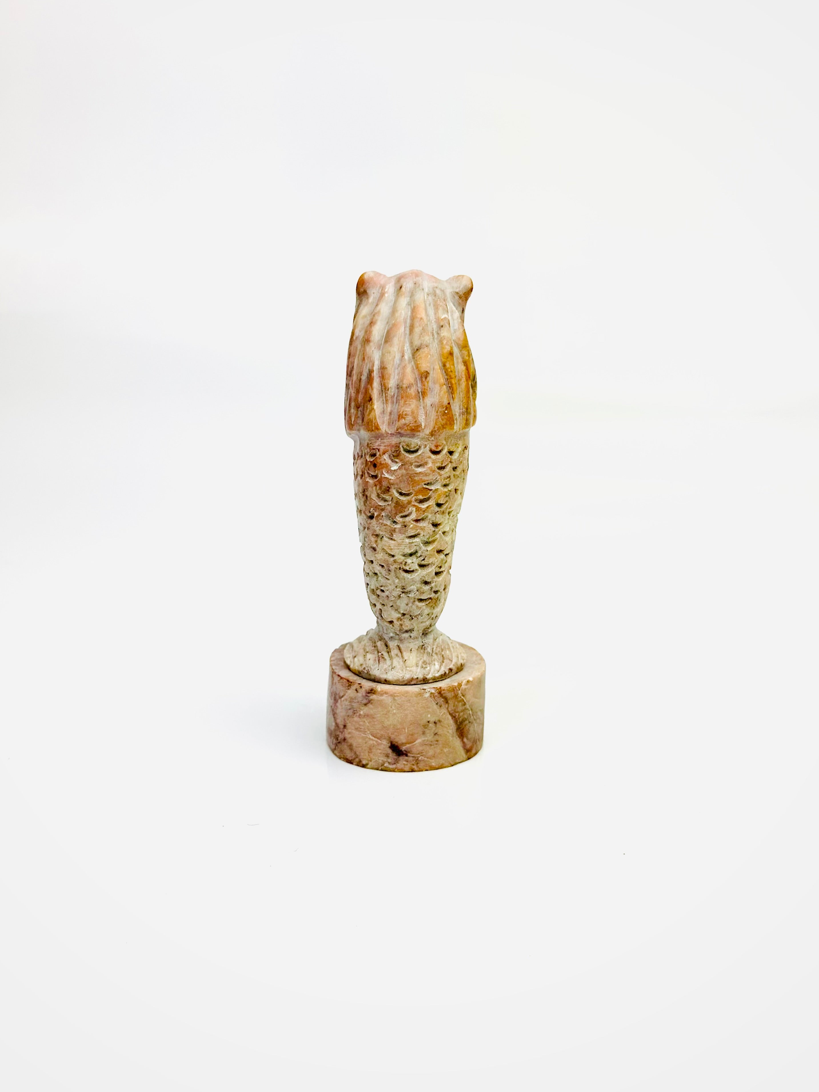 Merlion Hand Carved Soapstone Figurine - 1.5 L 3.5"H x 1"BD - Tejo
