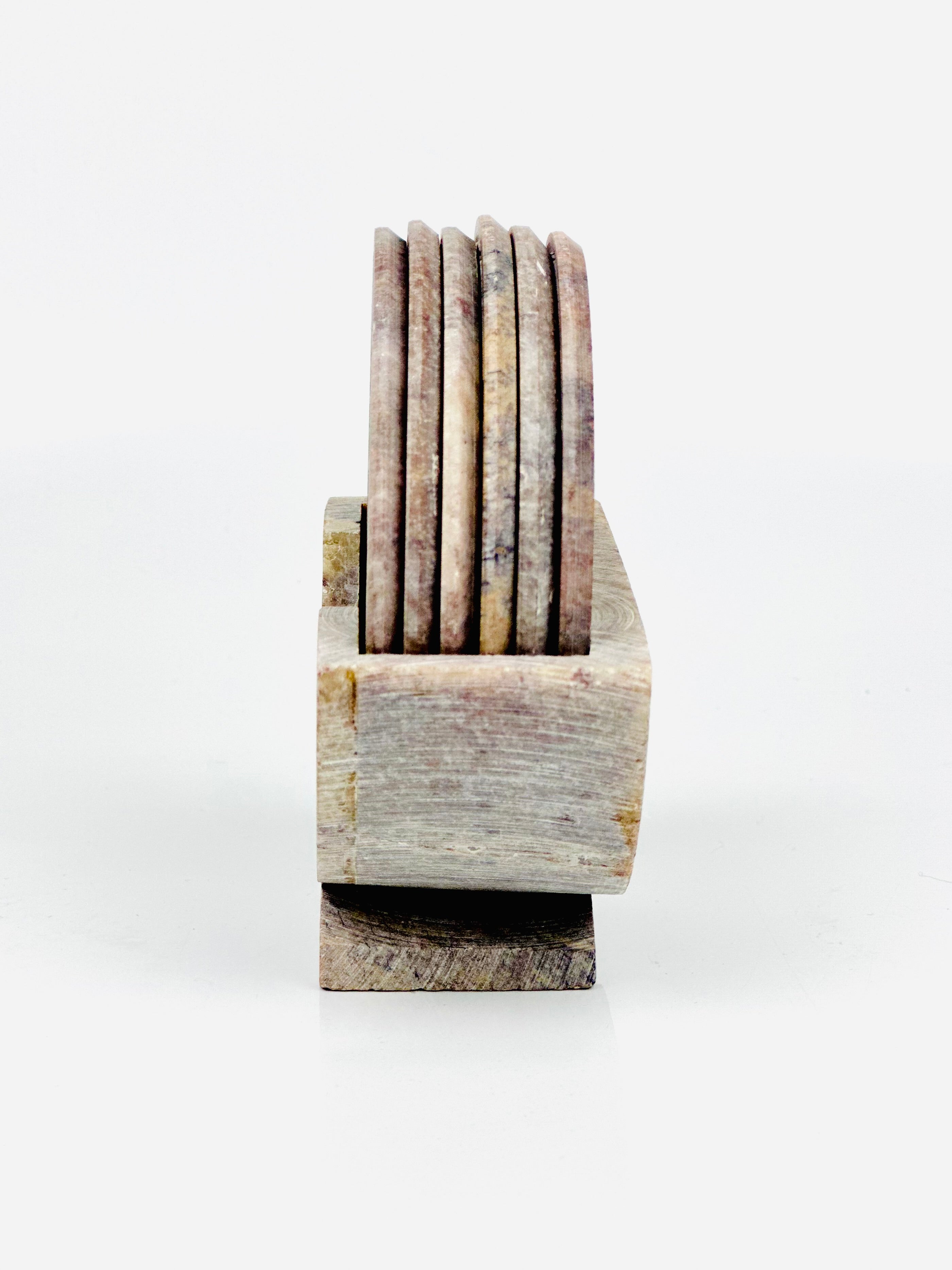 Jungle Pride Hand Carved Soapstone Coasters –4"L x 1.7"B x 4"H - Tejo