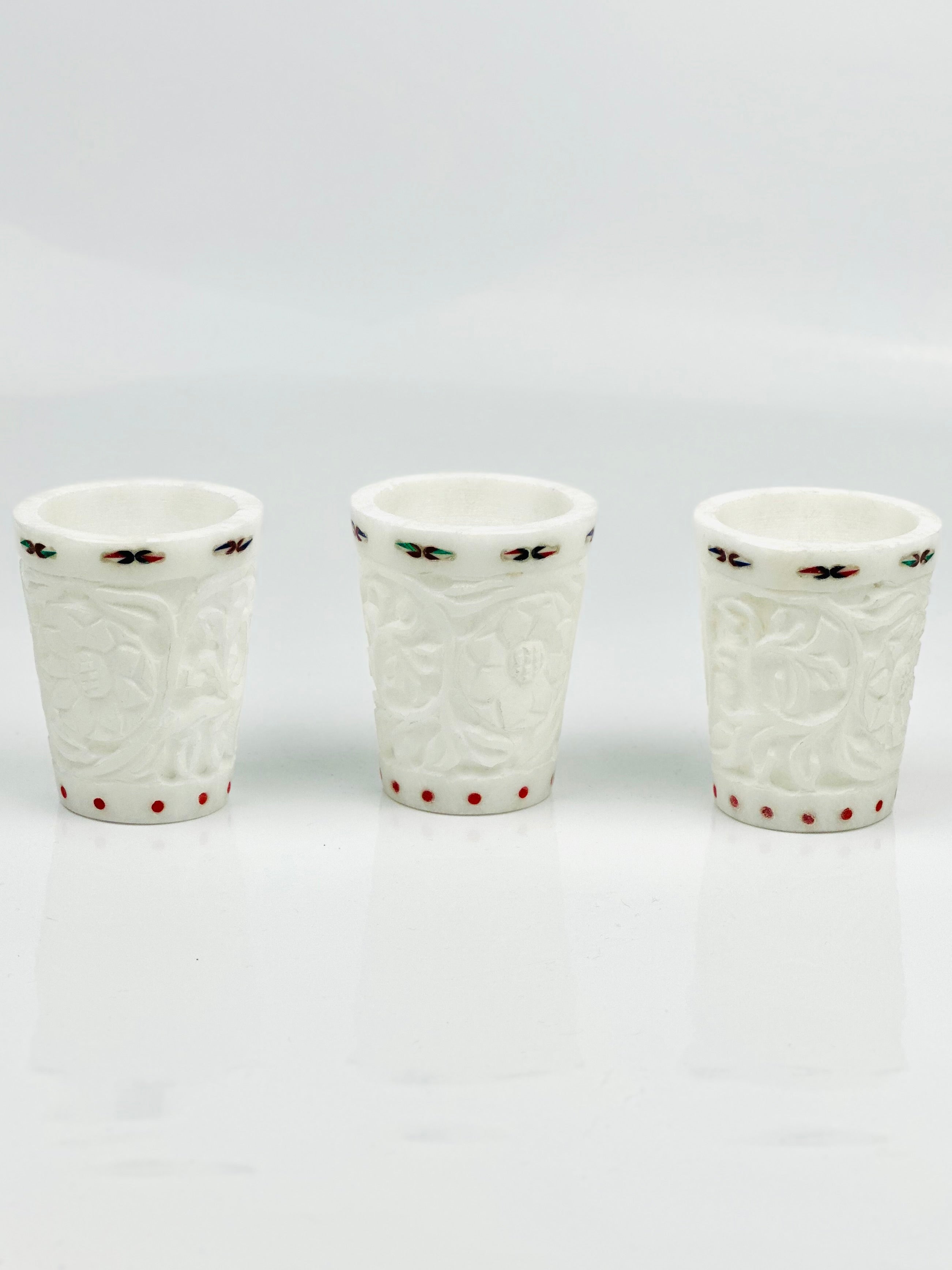 Noble Carving Hand-Carved Shot Glass - Single Piece – 2.4"H x 1.2"BD x 2"TD - Tejo