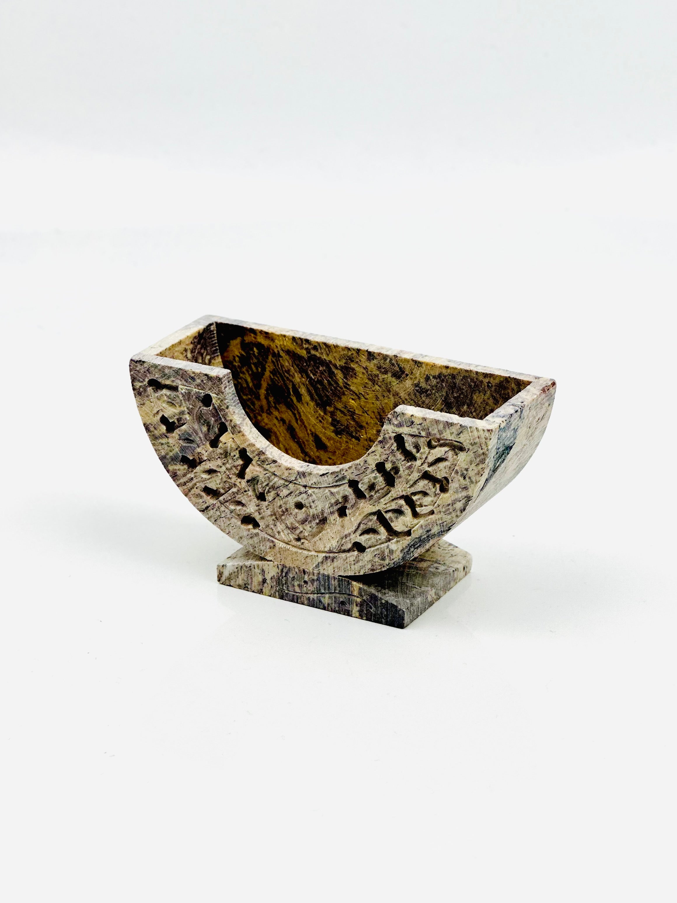 Jungle Flora Hand Carved Soapstone Coasters 4"L x 1.7"B x 4"H - Tejo