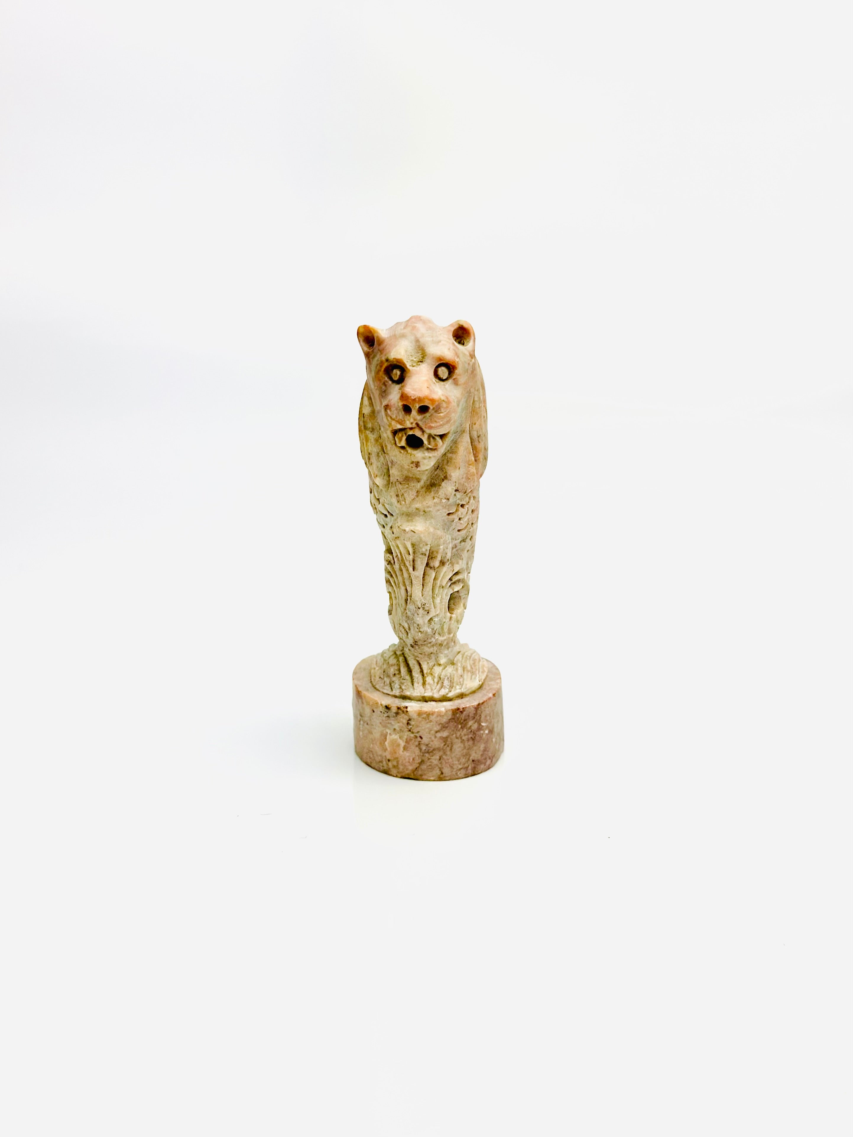 Merlion Hand Carved Soapstone Figurine - 1.5 L 3.5"H x 1"BD - Tejo