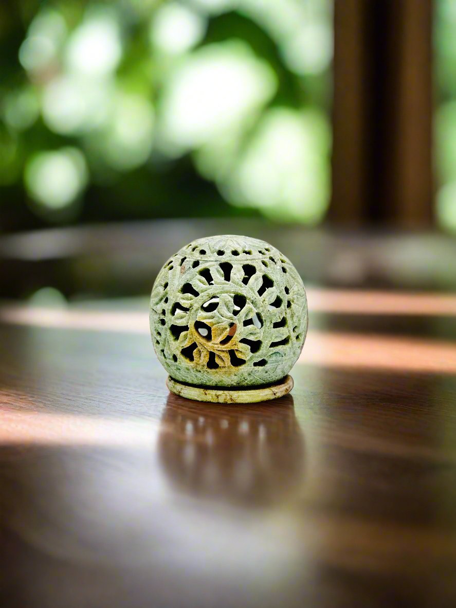 Orchid Flower Glow Ball - 2.5"H x 2"BDx 2.5"B - Tejo