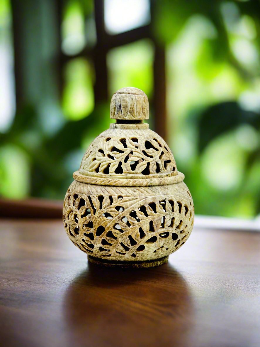 Eden Glow Flower Tea Light Holder- 4"L x 4"B x 5.5"H - Tejo