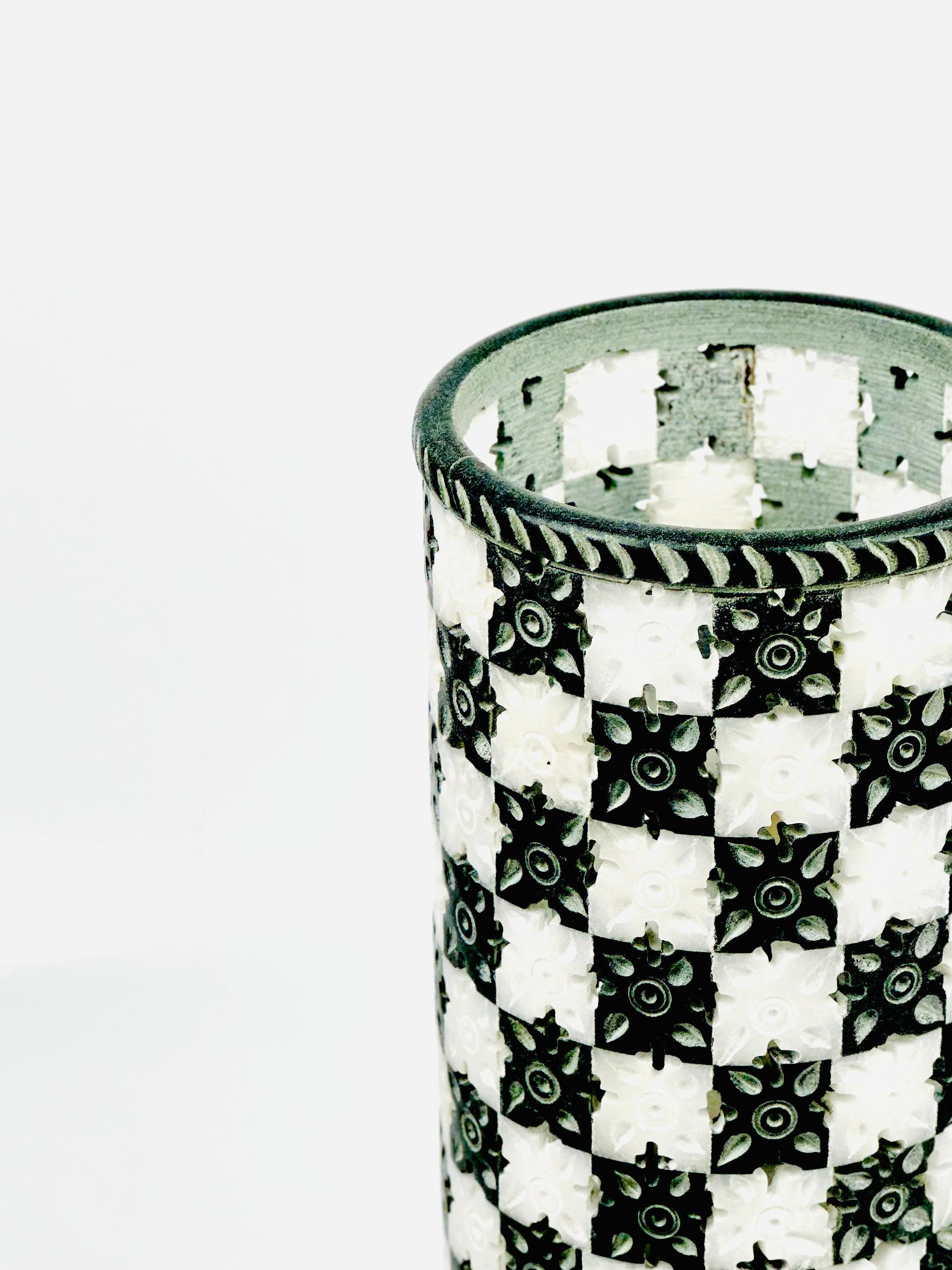 Eclipse Checker Handcrafted Holder – 10"H x 3.8"D - Tejo