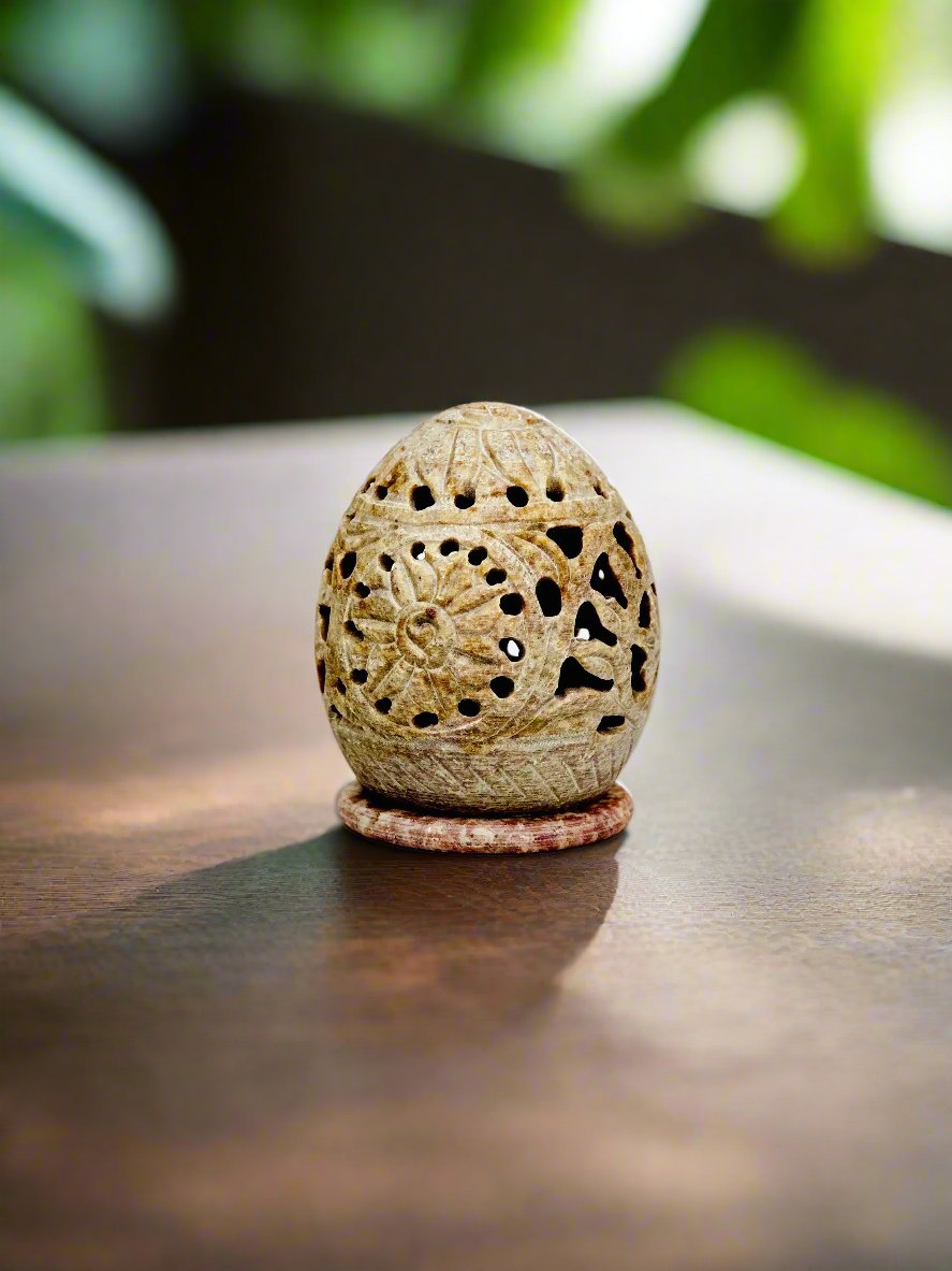 Safari Flower Glow Egg - 2"L x 2.5"B x 3"H - Tejo