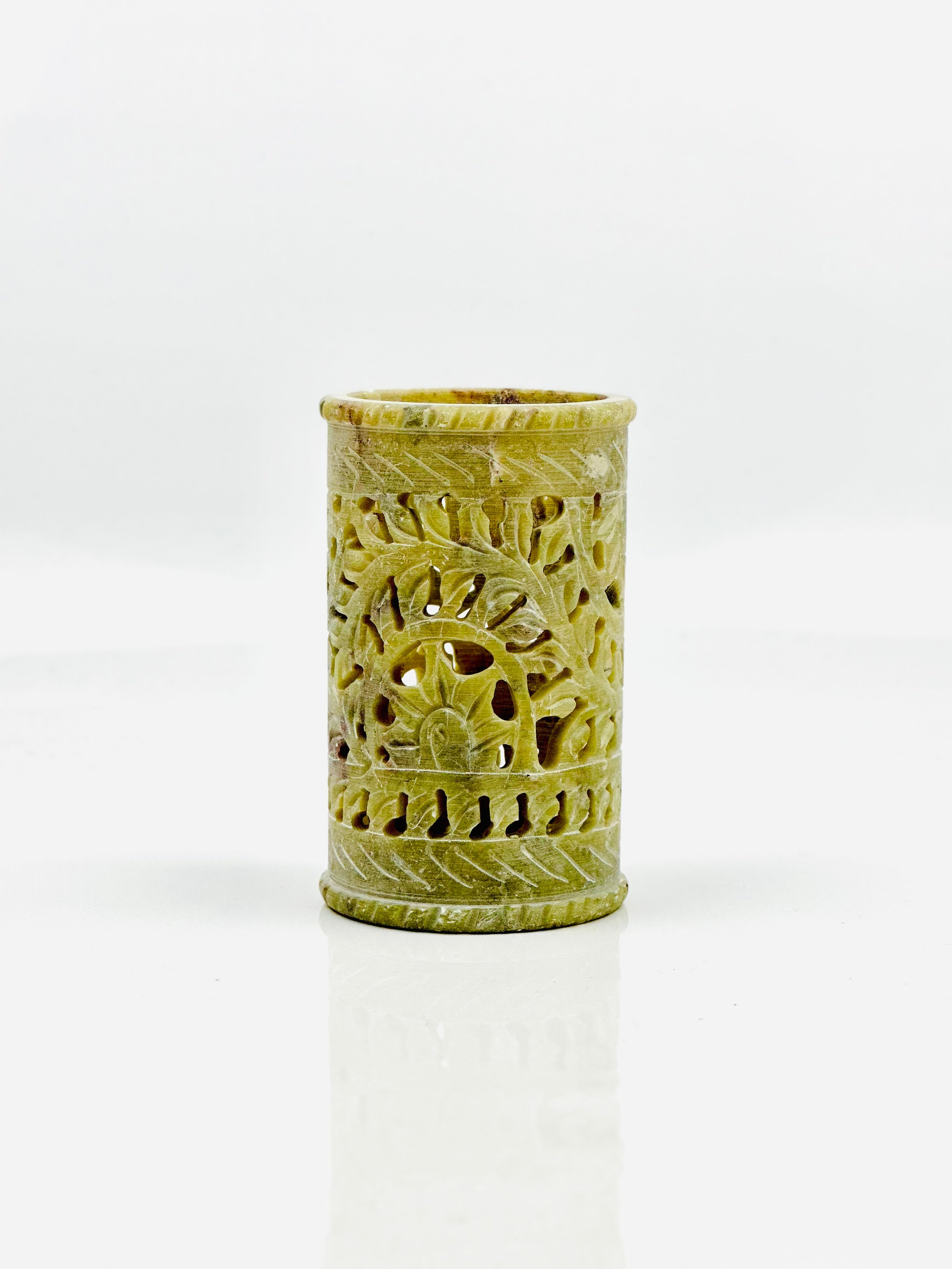 Jungle Dawn Flower Holder– 4"H x 2.2"BD x 2.4"TD - Tejo